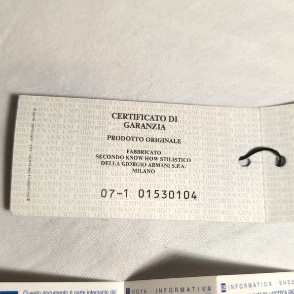 Vintage Emporia Armani Sunglasses Silver Frame Gold Logo and Case - Picture 11 of 14